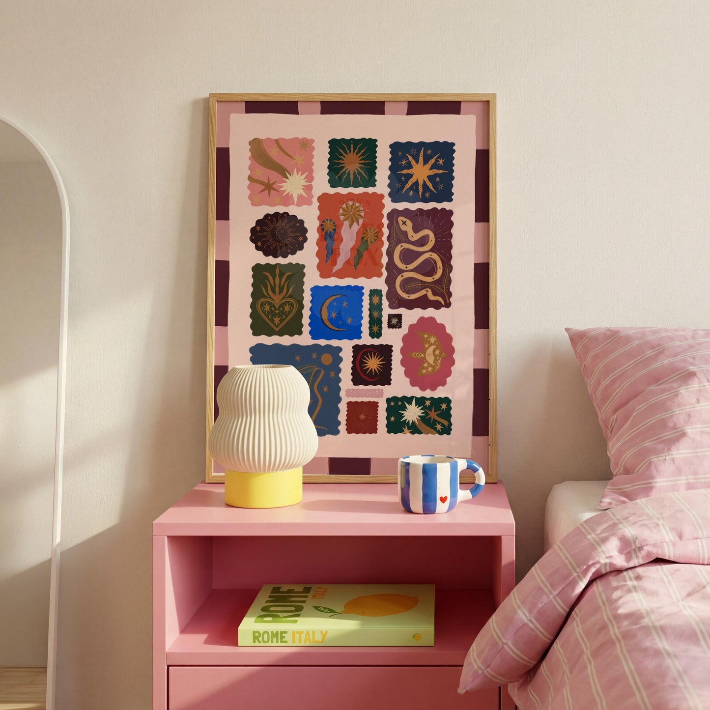 Celestial Illustration: Colour Pop Nursery Art Print