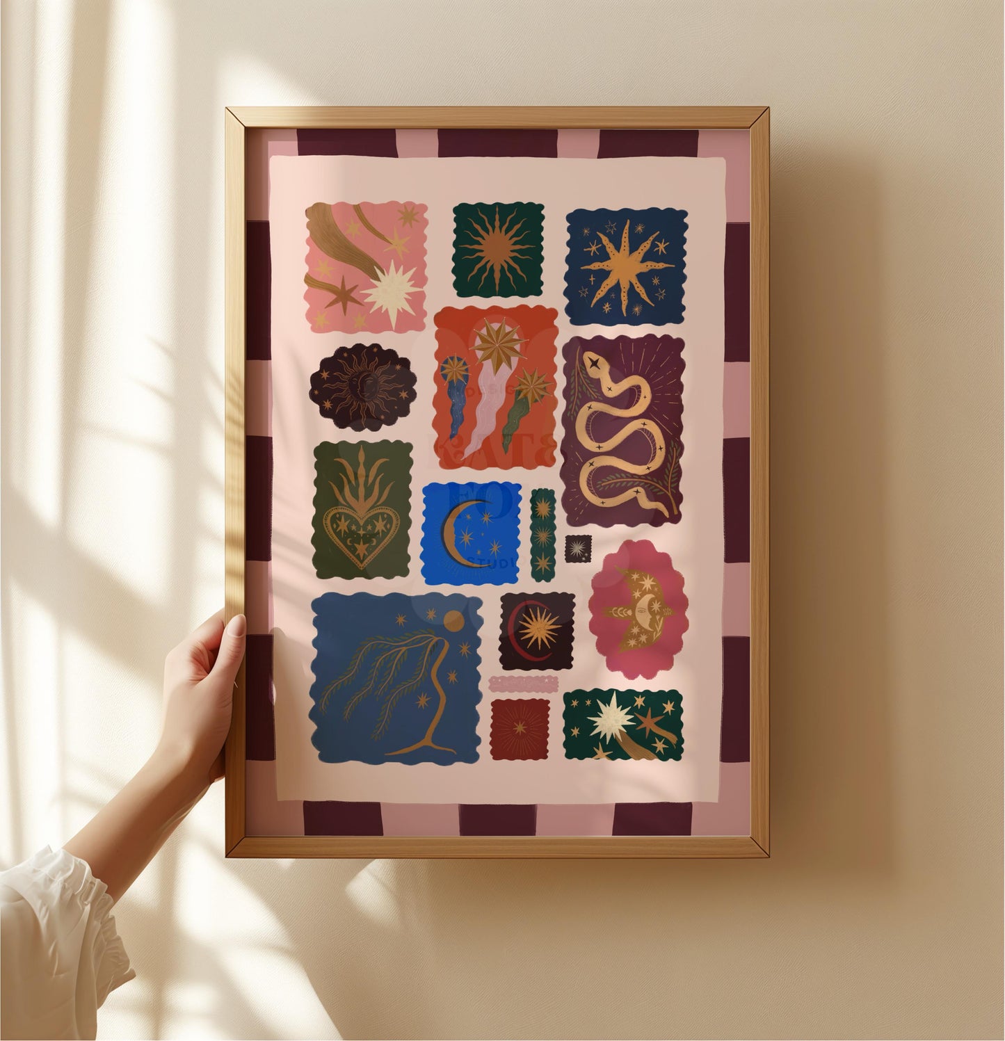 Celestial Illustration: Colour Pop Nursery Art Print