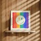 Rainbow Smiley Face Art Print: Dopamine Decor, Maximalist Wall Art