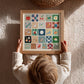 Kids Square Alphabet Print, A-Z, Cool, Kids, Wall Art