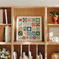 Kids Square Alphabet Print, A-Z, Cool, Kids, Wall Art