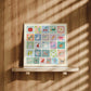 Kids Square Alphabet Print, A-Z, Pastel, Kids, Wall Art