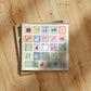 Kids Square Alphabet Print, A-Z, Pastel, Kids, Wall Art