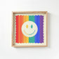 Rainbow Smiley Square Print, A-Z, rainbow, Kids, Wall Art, Pride, LGBTQ