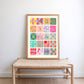 Sunshine Kids Numbers Art Print: Rainbow Nursery Decor