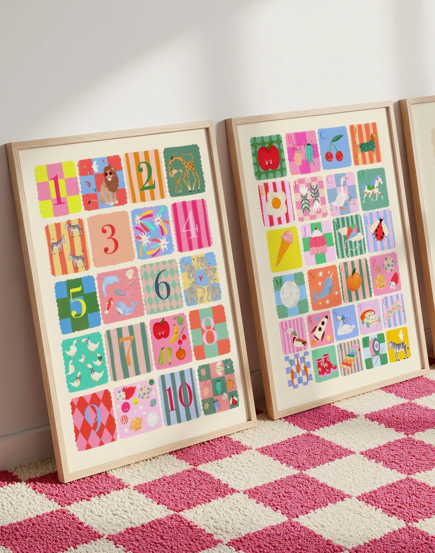 Sunshine Kids Numbers Art Print: Rainbow Nursery Decor