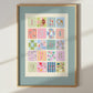 Pastel Kids Numbers Art Print: Rainbow Nursery Decor