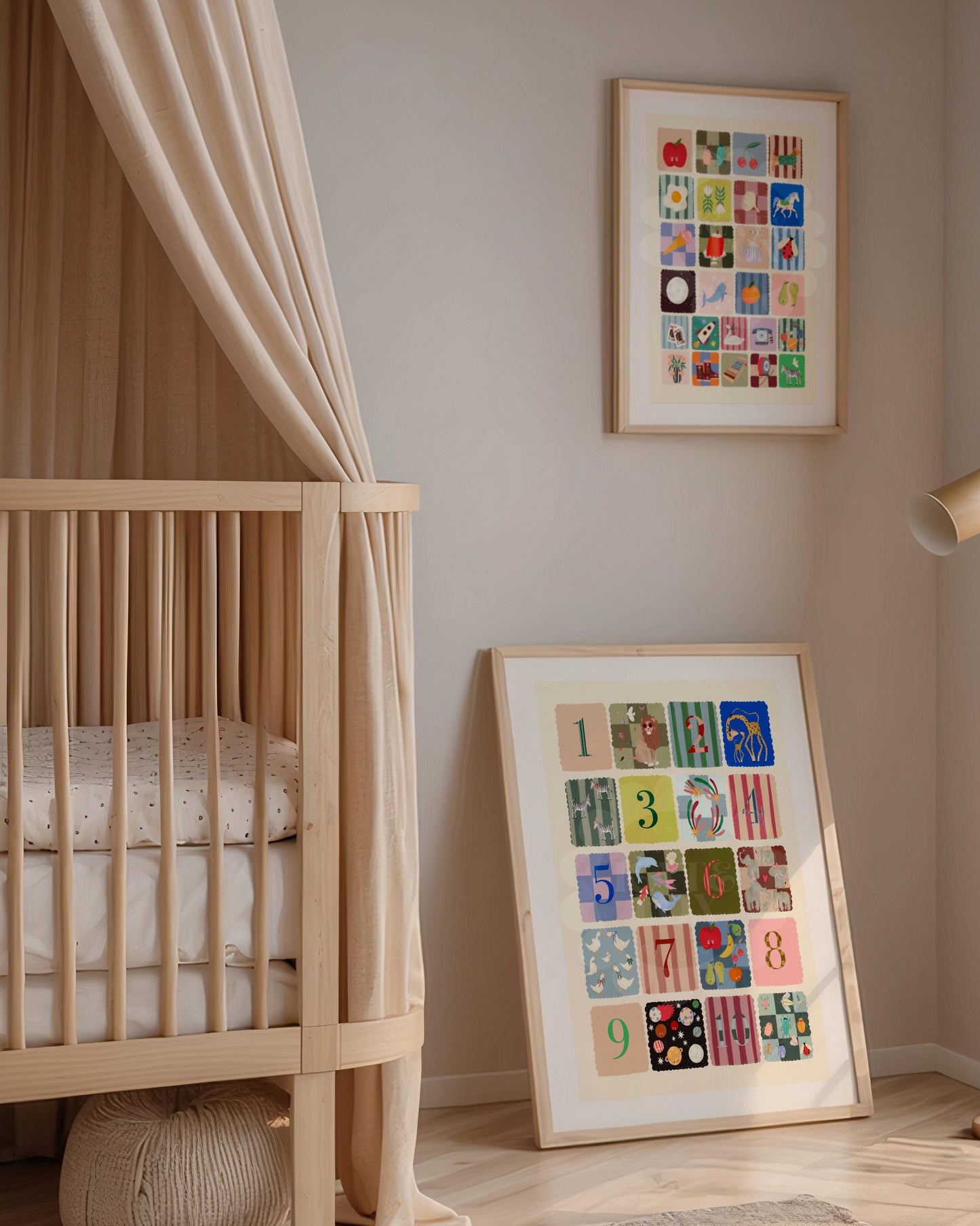 Cool Kids Numbers Art Print: Rainbow Nursery Decor