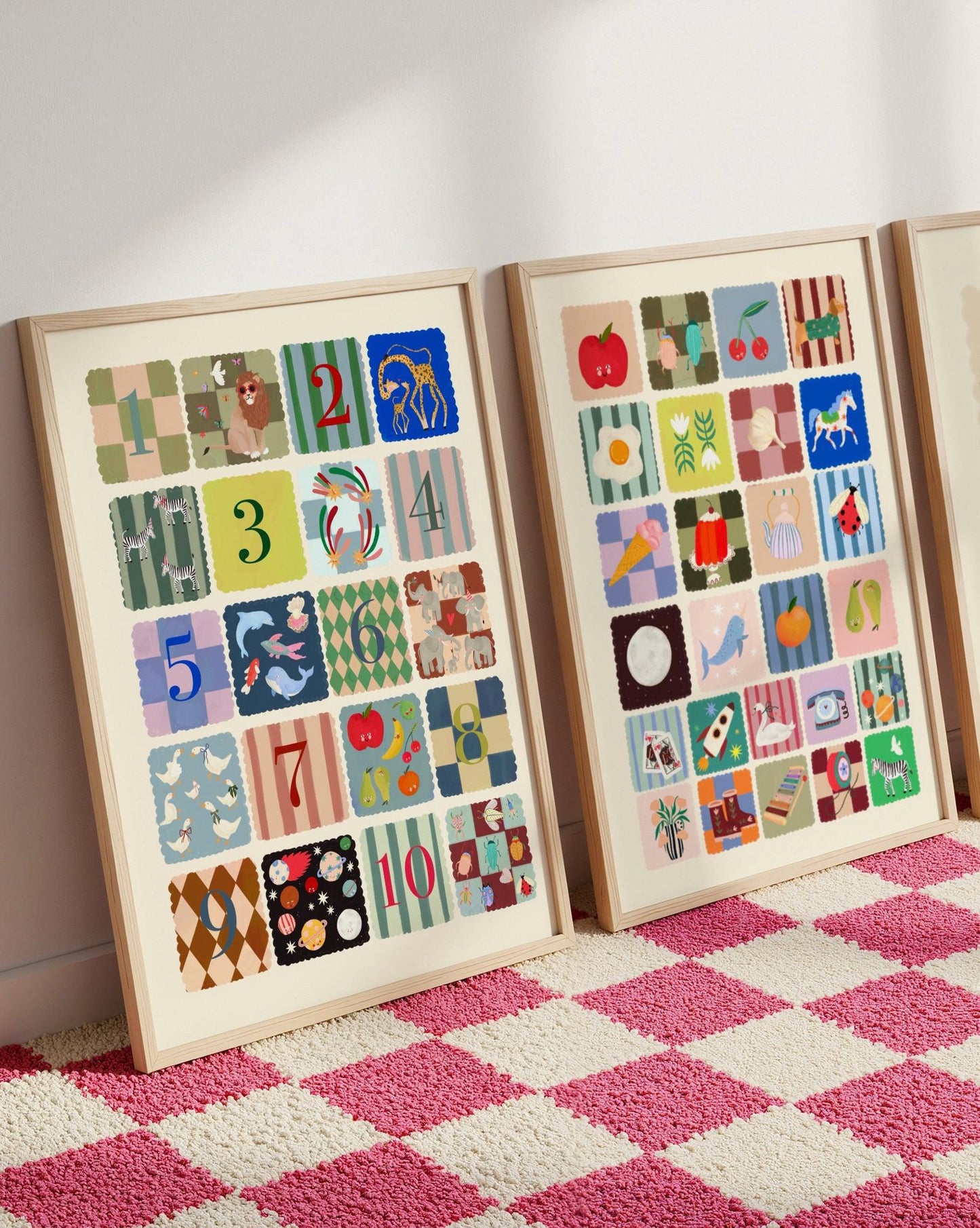Cool Kids Numbers Art Print: Rainbow Nursery Decor