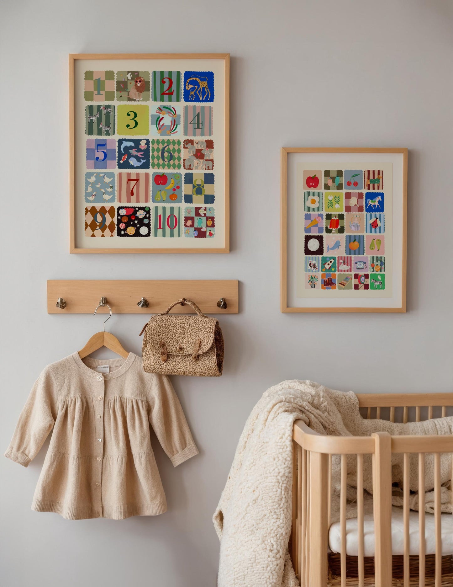 Cool Kids Numbers Art Print: Rainbow Nursery Decor