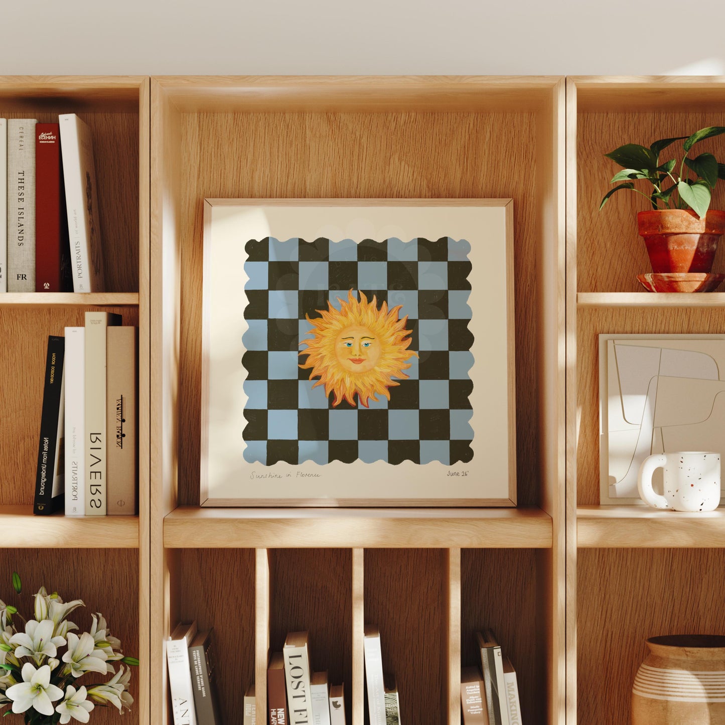 Sunshine from Florence Art Print: Dopamine Decor, Maximalist Wall Art