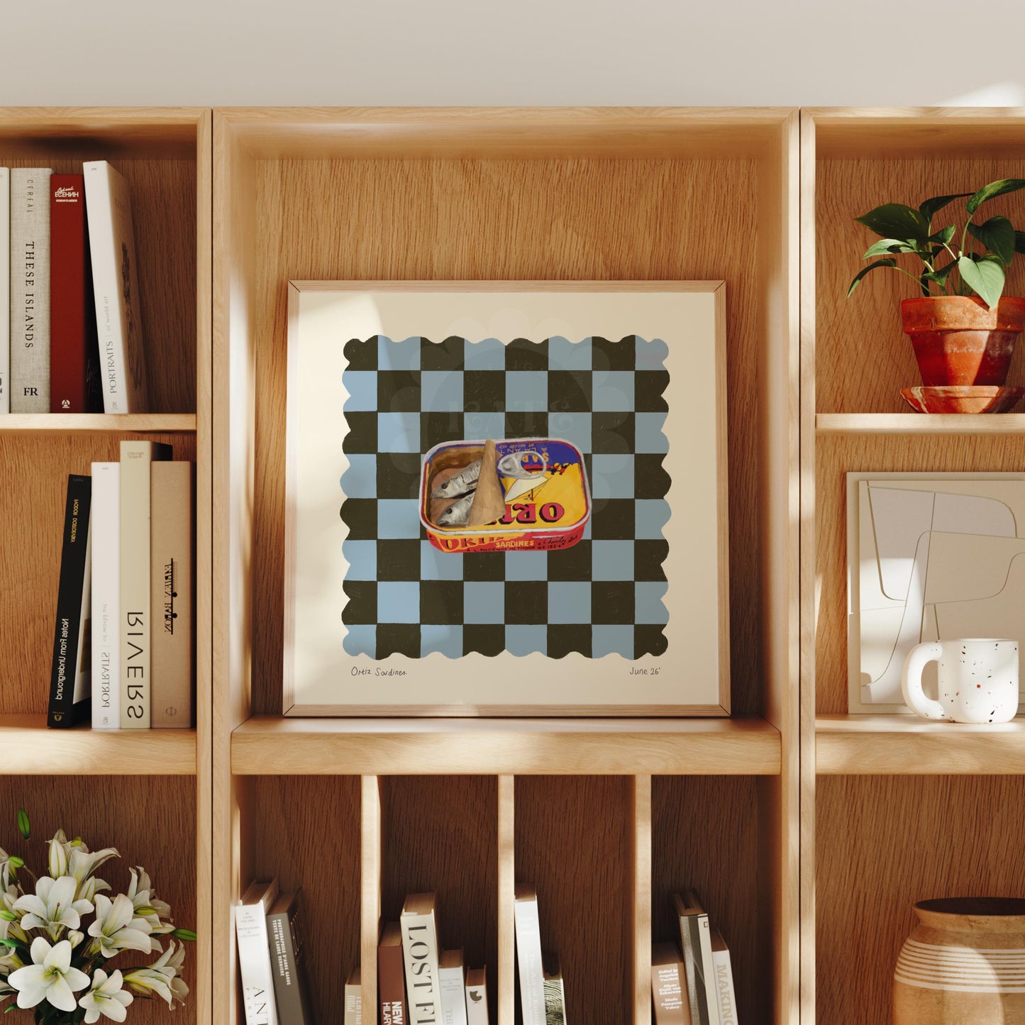 Sardines Art Print: Dopamine Decor, Maximalist Wall Art