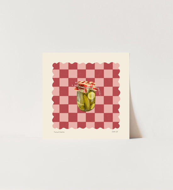 Pickle Art Print: Dopamine Decor, Maximalist Wall Art
