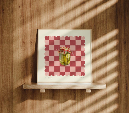Pickle Art Print: Dopamine Decor, Maximalist Wall Art