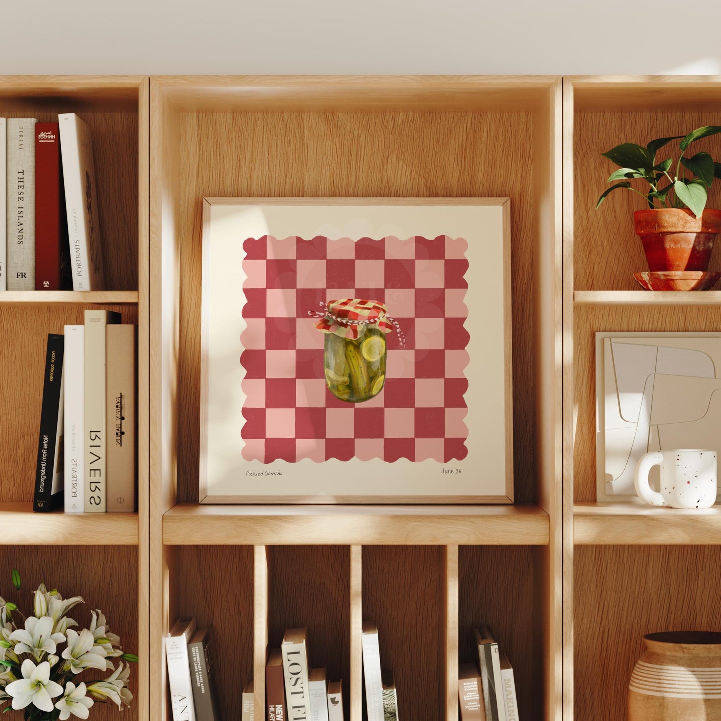 Pickle Art Print: Dopamine Decor, Maximalist Wall Art