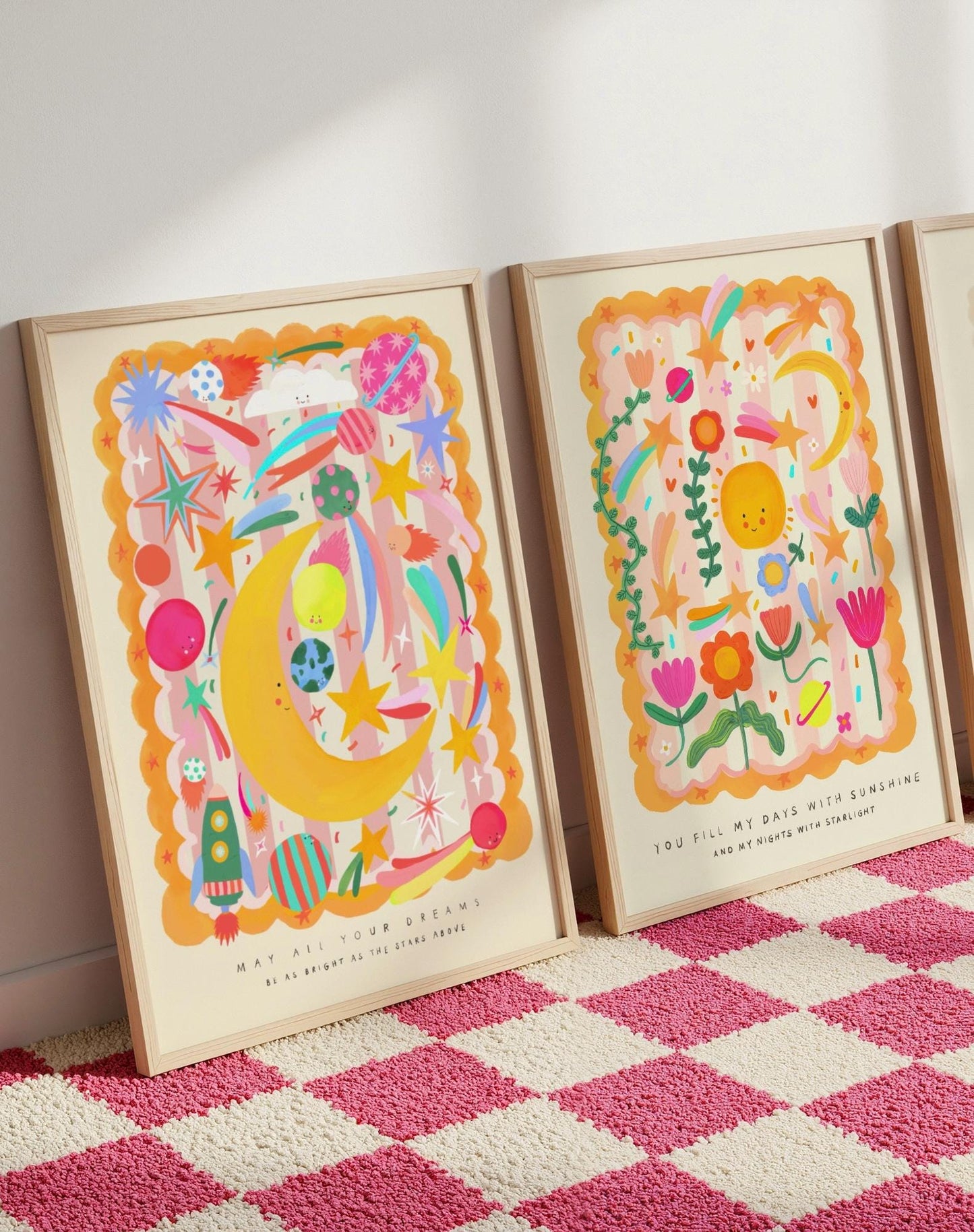 Stars Above Art Print: Colorful Nursery Decor