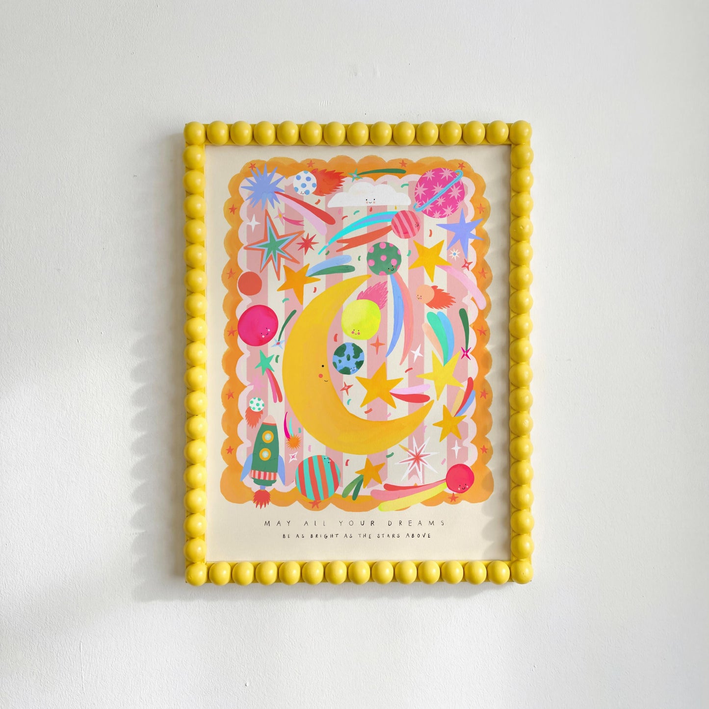 Stars Above Art Print: Colorful Nursery Decor