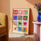 A Beautiful Life, Art Print: Colourful Handrawn Illustration, Bedroom, Kitchen, Hallway, Colourful