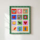 A Beautiful Life, Art Print: Colourful Handrawn Illustration, Bedroom, Kitchen, Hallway, Colourful