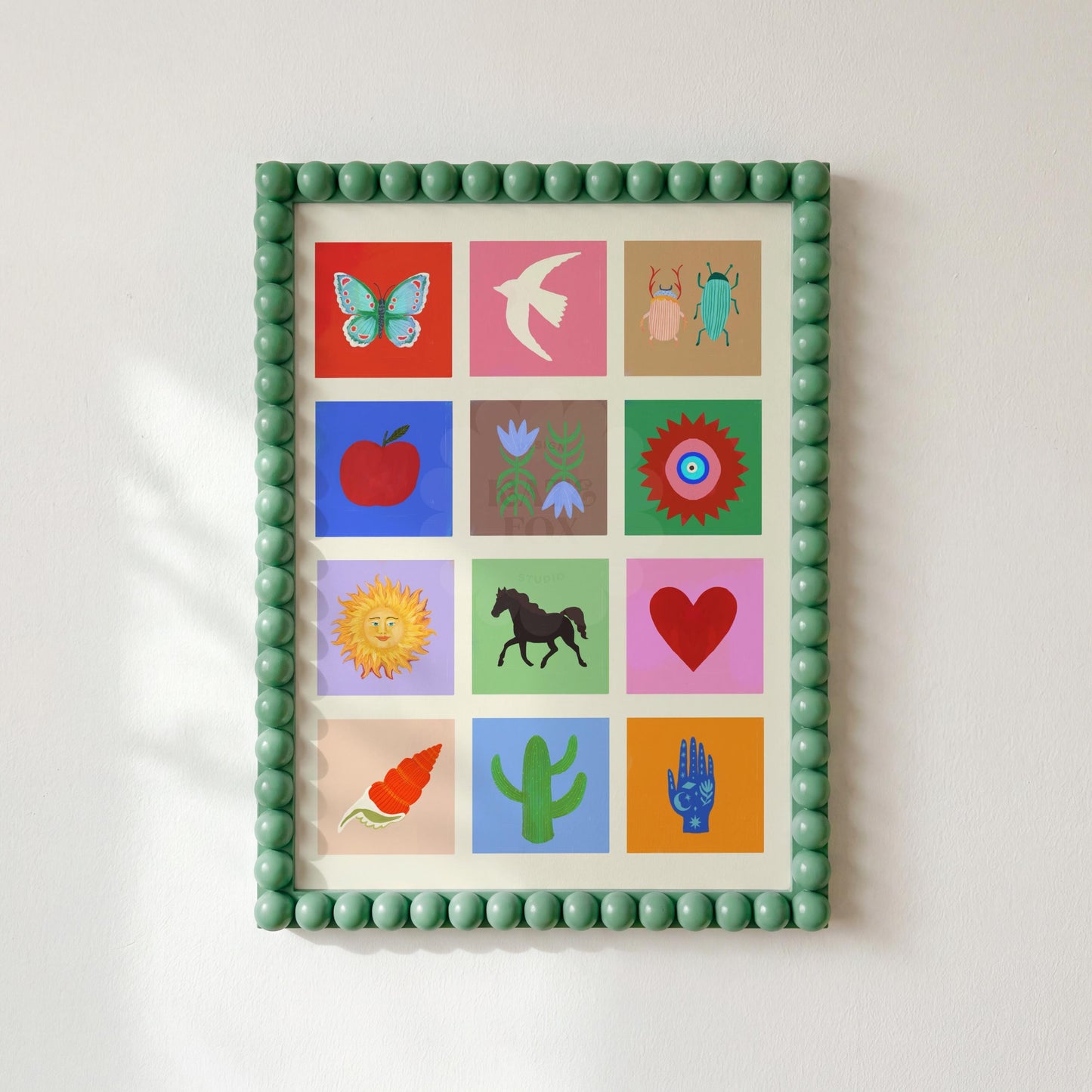 A Beautiful Life, Art Print: Colourful Handrawn Illustration, Bedroom, Kitchen, Hallway, Colourful