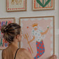 Merman Portrait Art Print: Colorful Kids Room Decor
