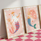 Merman Portrait Art Print: Colorful Kids Room Decor