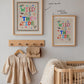 Wild As The Tide Print: Colorful Typography Wall Art