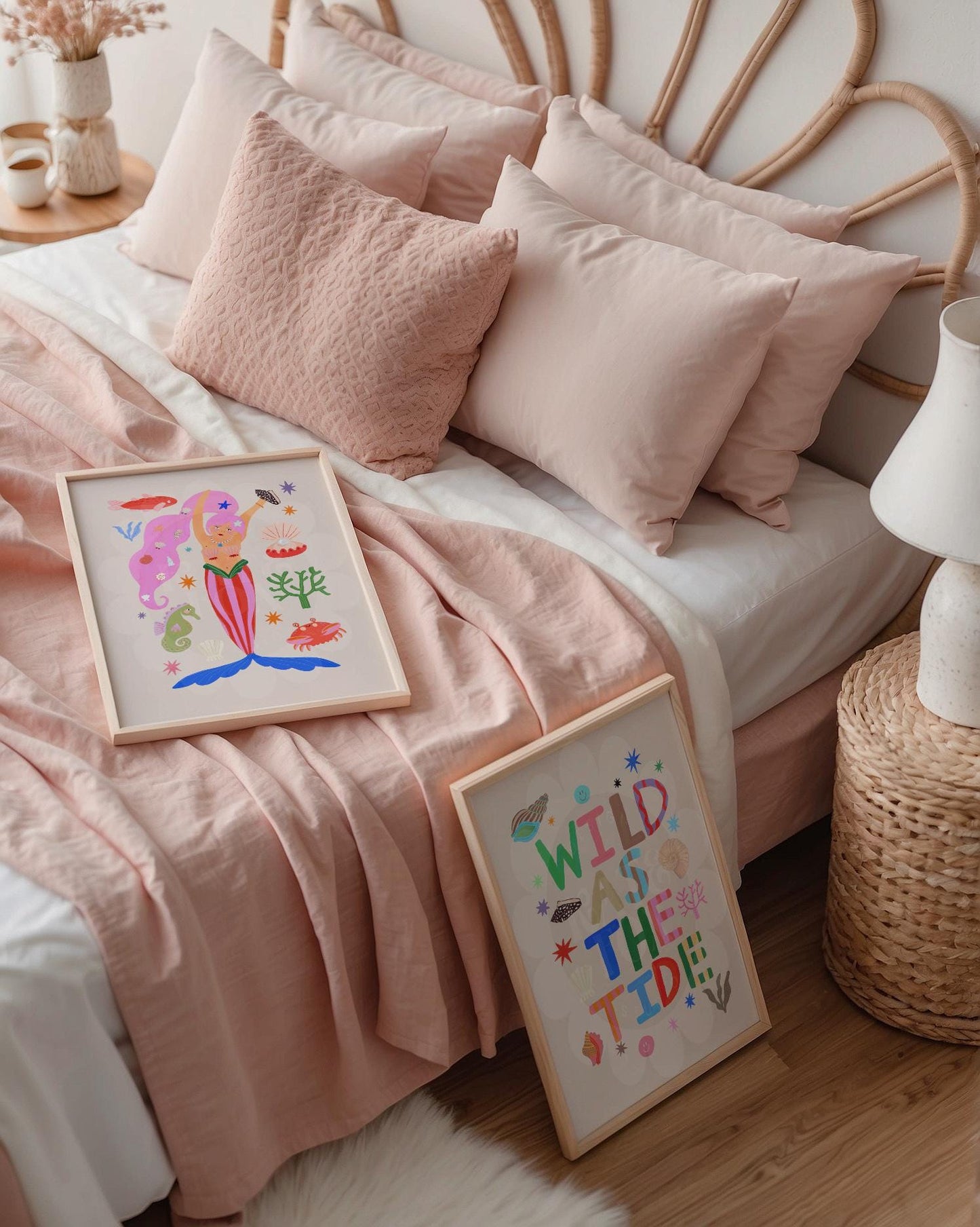 Fun Mermaid Art Print: Colorful Kids Room Decor