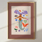 Cool Mermaid Art Print: Colorful Kids Room Decor