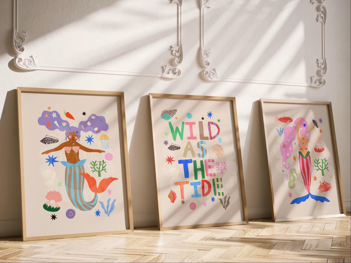 Cool Mermaid Art Print: Colorful Kids Room Decor