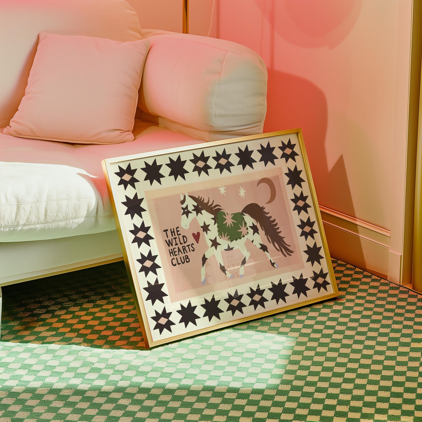Wild Hearts Club Print: Floral Horse Illustration, Art Print, Wall Art