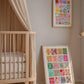 Sunshine Kids Numbers Art Print: Rainbow Nursery Decor