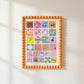 Sunshine Kids Numbers Art Print: Rainbow Nursery Decor