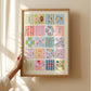 Pastel Kids Numbers Art Print: Rainbow Nursery Decor