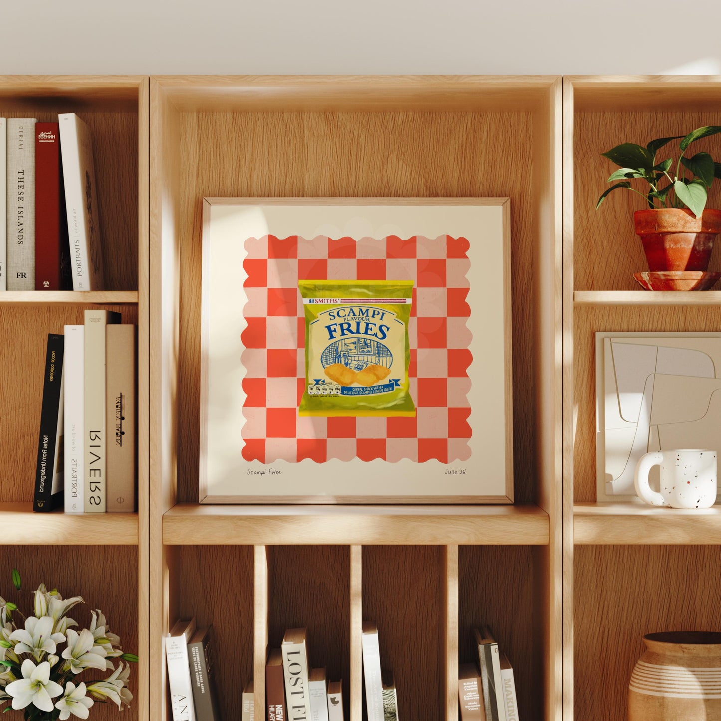 Scampi Fries Art Print: Dopamine Decor, Maximalist Wall Art