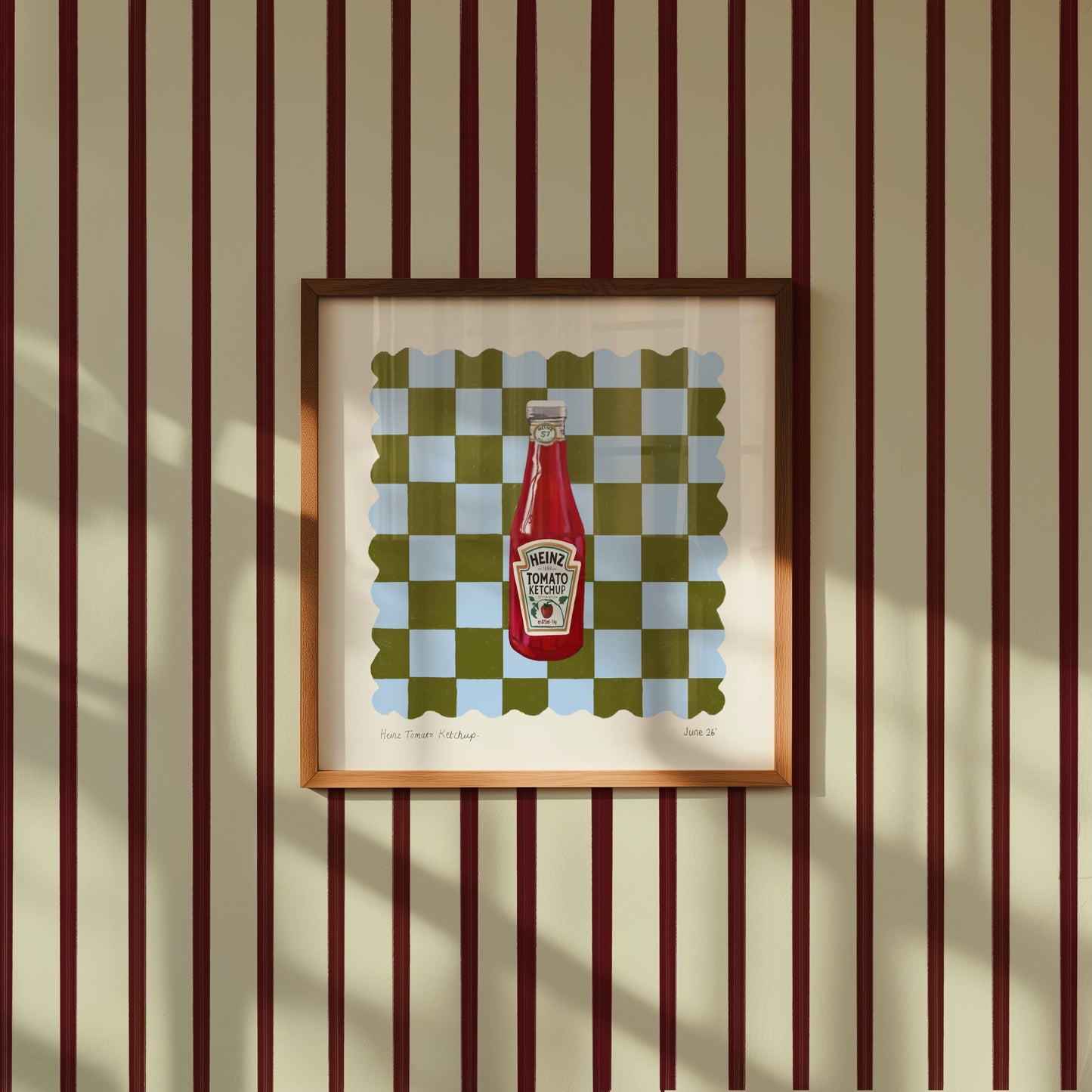 Ketchup Art Print: Dopamine Decor, Maximalist Wall Art