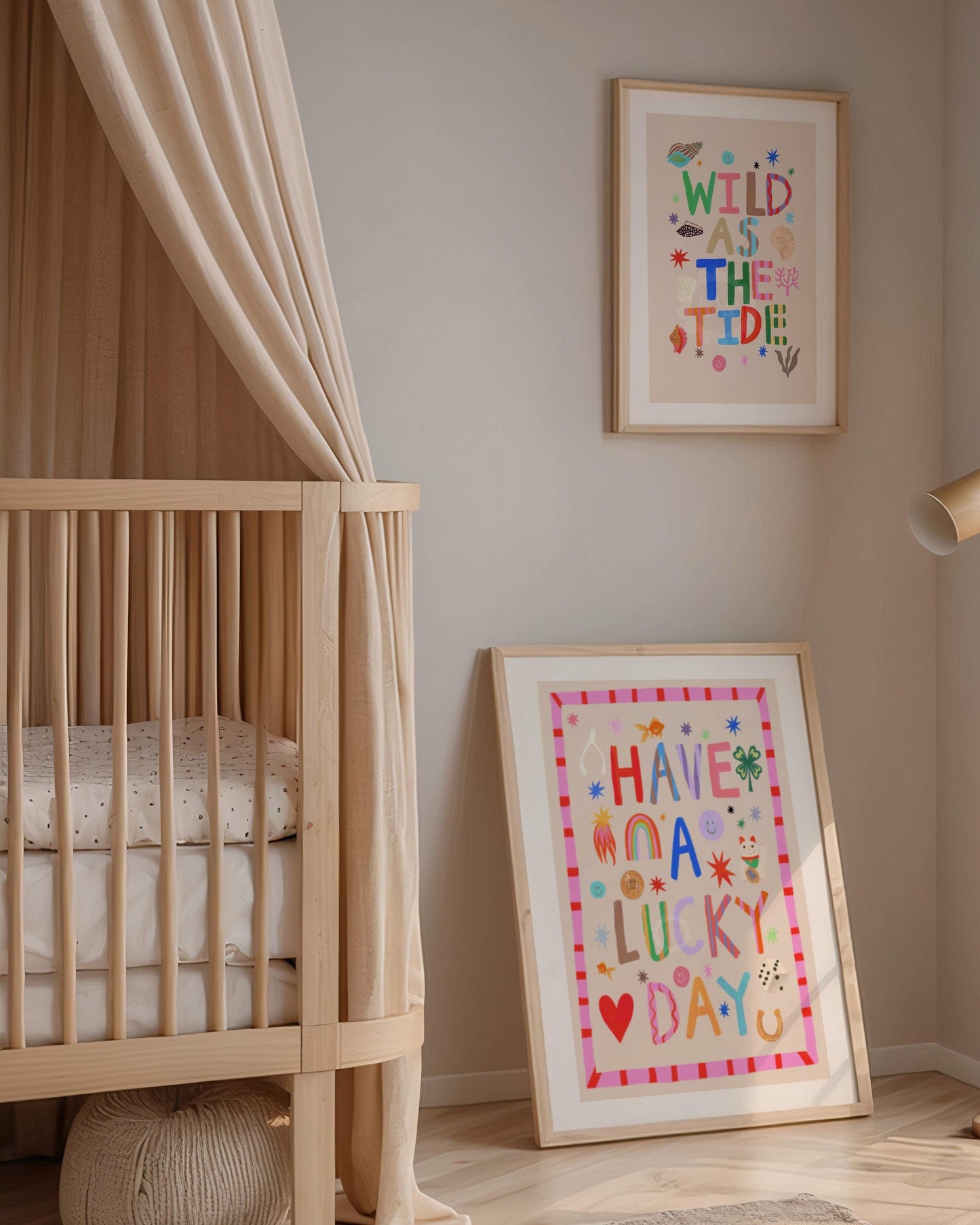 A Lucky Day: Colorful Typography Wall Art