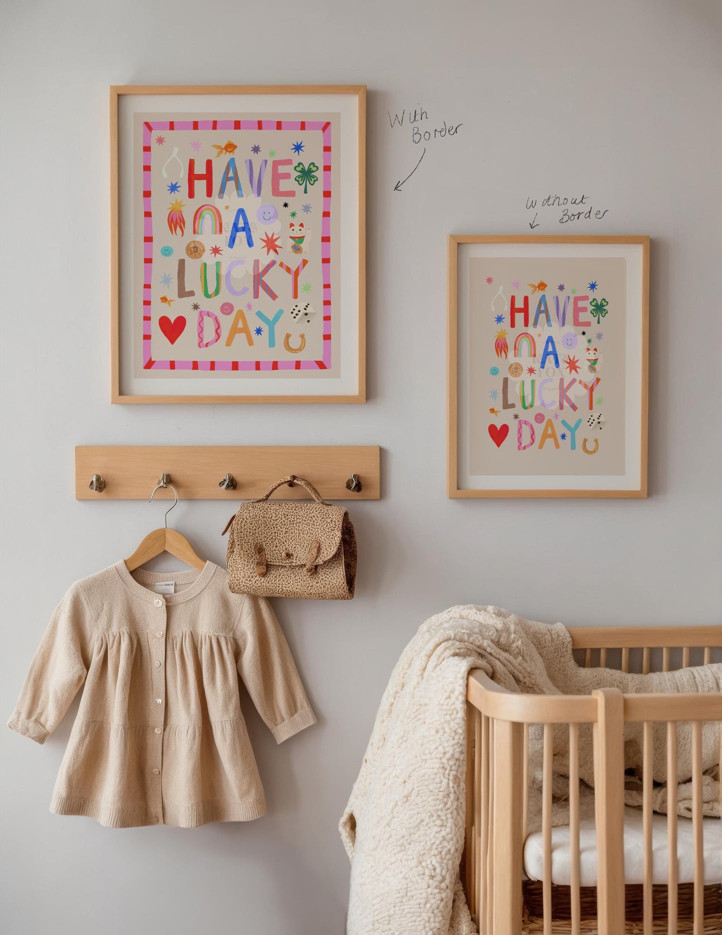 A Lucky Day: Colorful Typography Wall Art