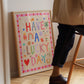 A Lucky Day: Colorful Typography Wall Art