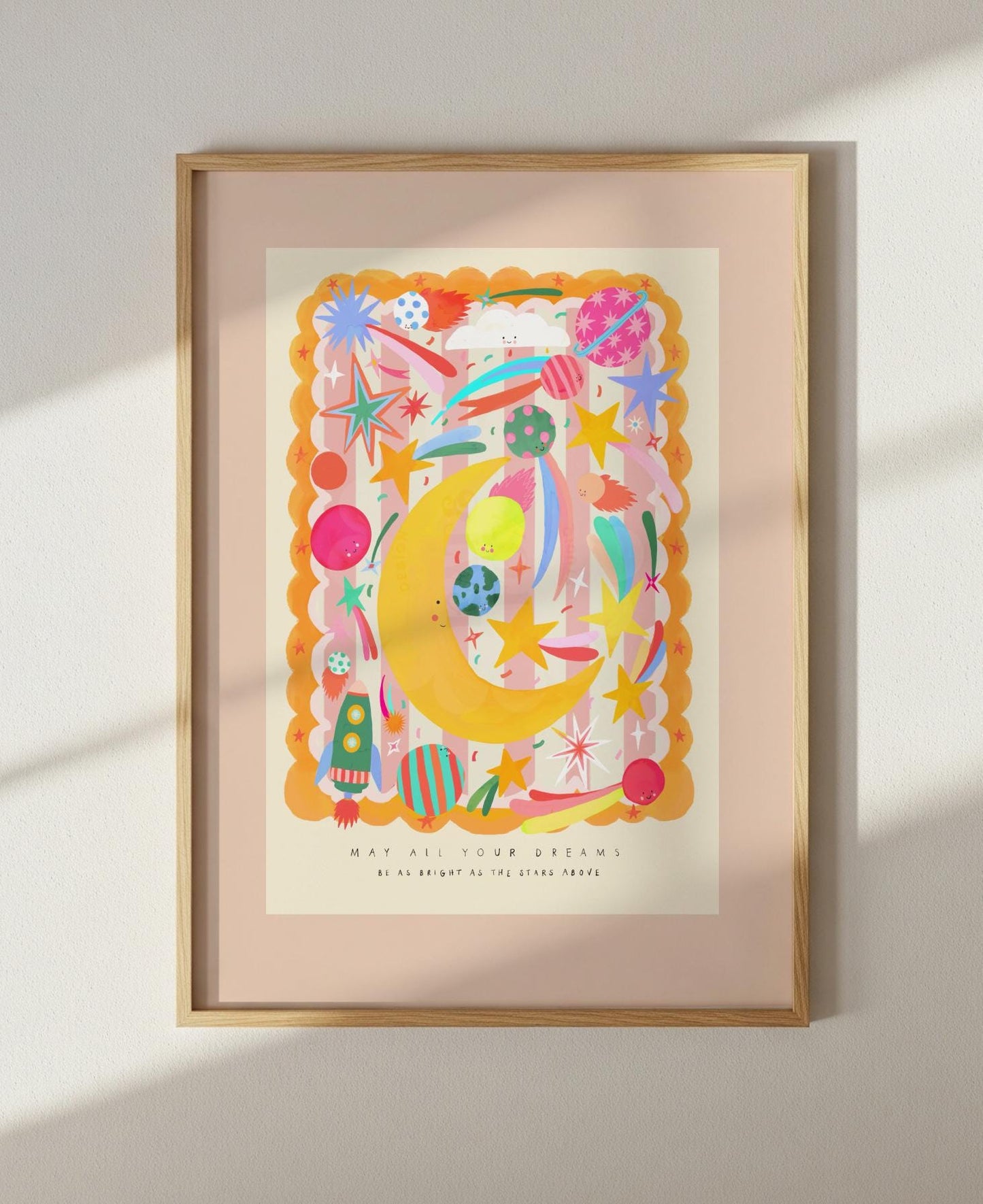 Stars Above Art Print: Colorful Nursery Decor