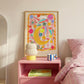 Stars Above Art Print: Colorful Nursery Decor