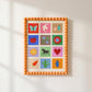 A Beautiful Life, Art Print: Colourful Handrawn Illustration, Bedroom, Kitchen, Hallway, Colourful