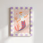 Merman Portrait Art Print: Colorful Kids Room Decor