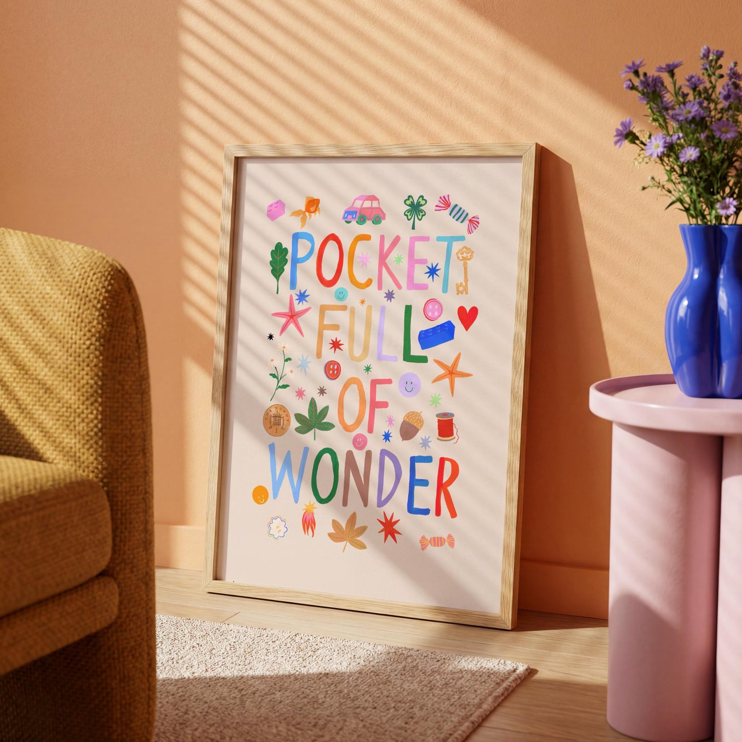 Pocket Full of Wonder: Colorful Typography Wall Art