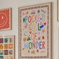 Pocket Full of Wonder: Colorful Typography Wall Art