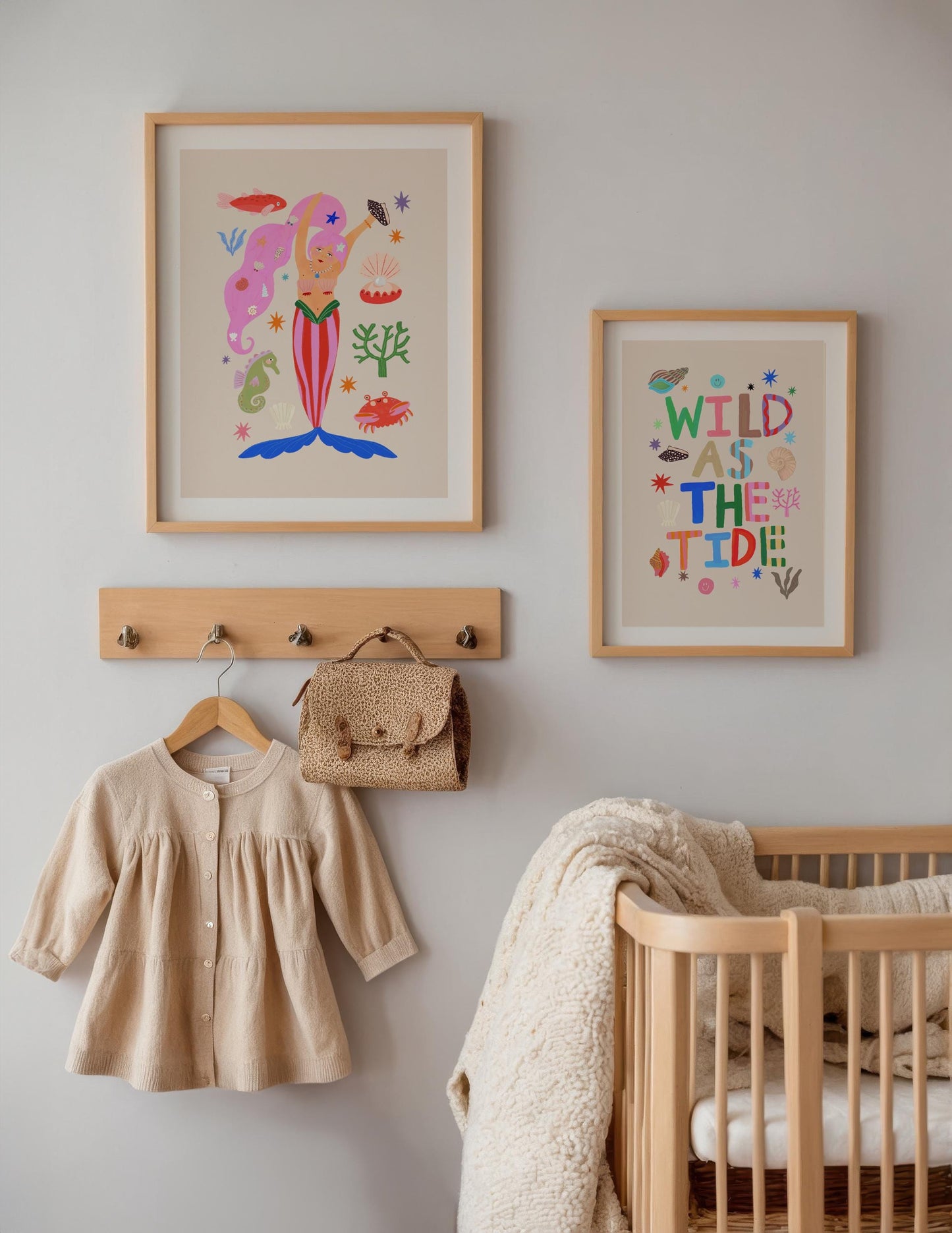 Fun Mermaid Art Print: Colorful Kids Room Decor