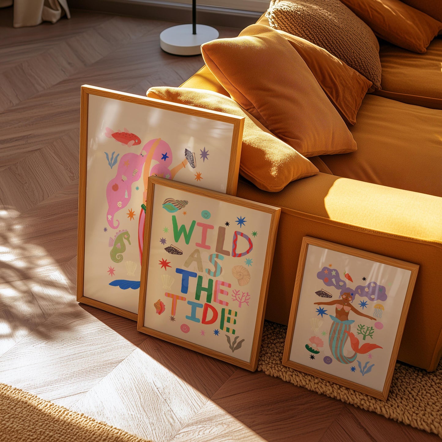 Fun Mermaid Art Print: Colorful Kids Room Decor