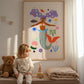Cool Mermaid Art Print: Colorful Kids Room Decor