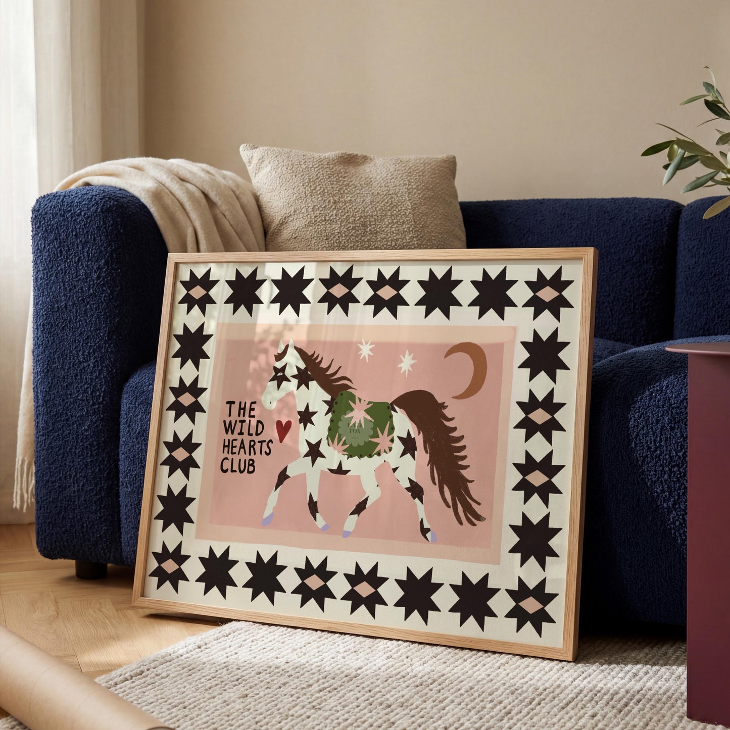 Wild Hearts Club Print: Floral Horse Illustration, Art Print, Wall Art