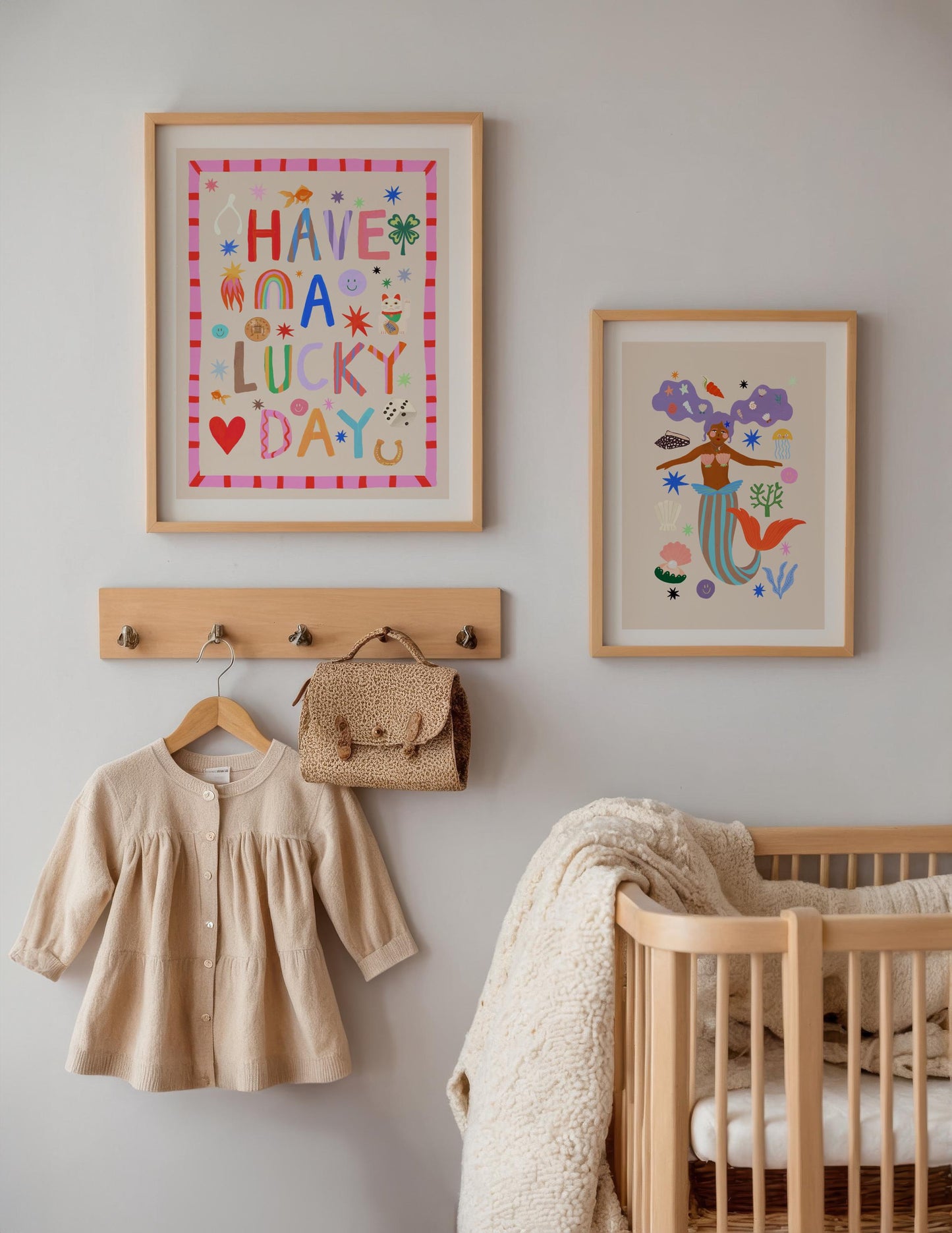 A Lucky Day: Colorful Typography Wall Art